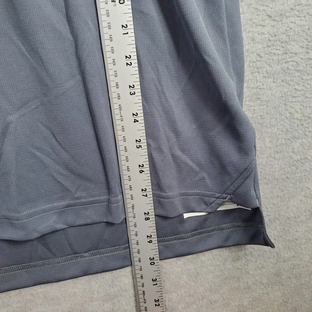 Adidas Men Polo Shirt Large‎ Gray Golf Logo Short Sleeve Collar Pullover